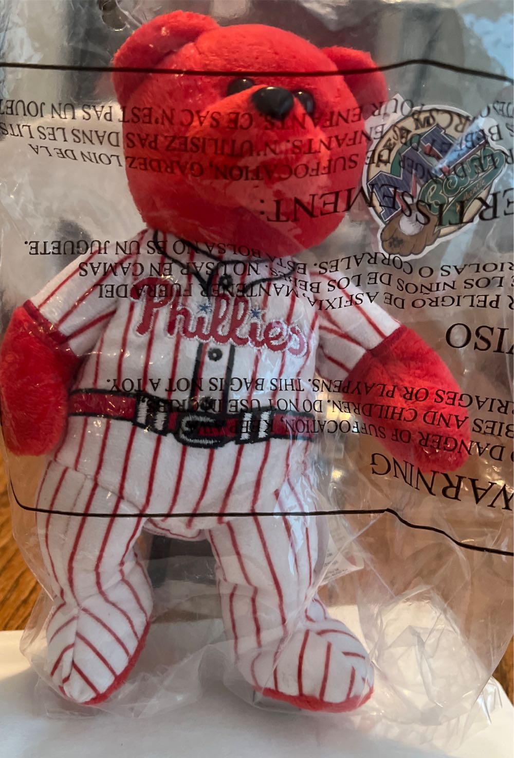 Bryce Harper Philadelphia Phillies Team Beans Embroidered Player Bear × 1  plush collectible [Barcode 196816826177] - Main Image 2