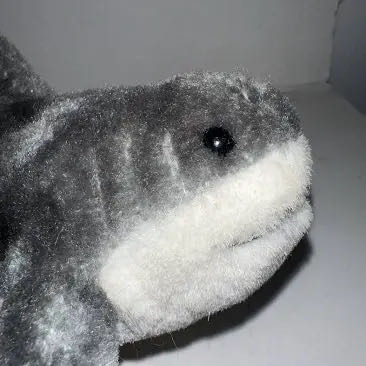 Small Of The Wild: “Mako” Great White Shark  plush collectible - Main Image 4