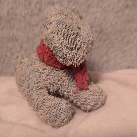 Russ Berrie - Curly Grey Blue Puppy 3”  (United States) plush collectible - Main Image 2