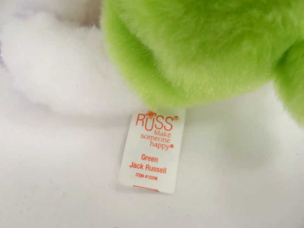 Russ Berrie - Green & Purple Jack Russell Terrier  (United States) plush collectible - Main Image 3