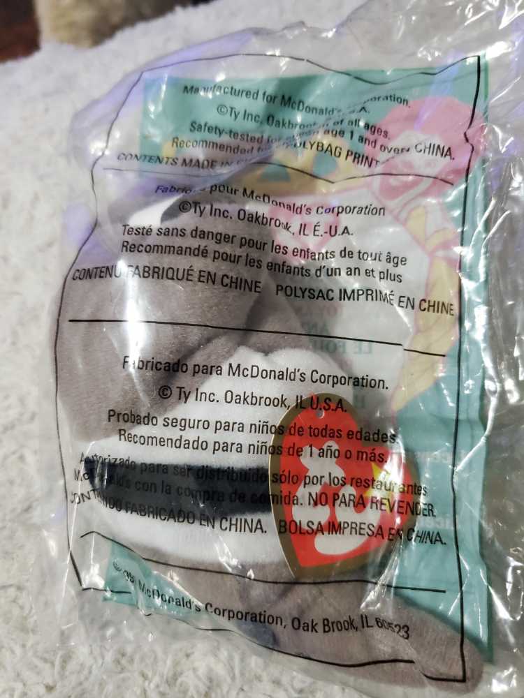 1999 McDonald’s #2 Antsey The Anteater   plush collectible - Main Image 2