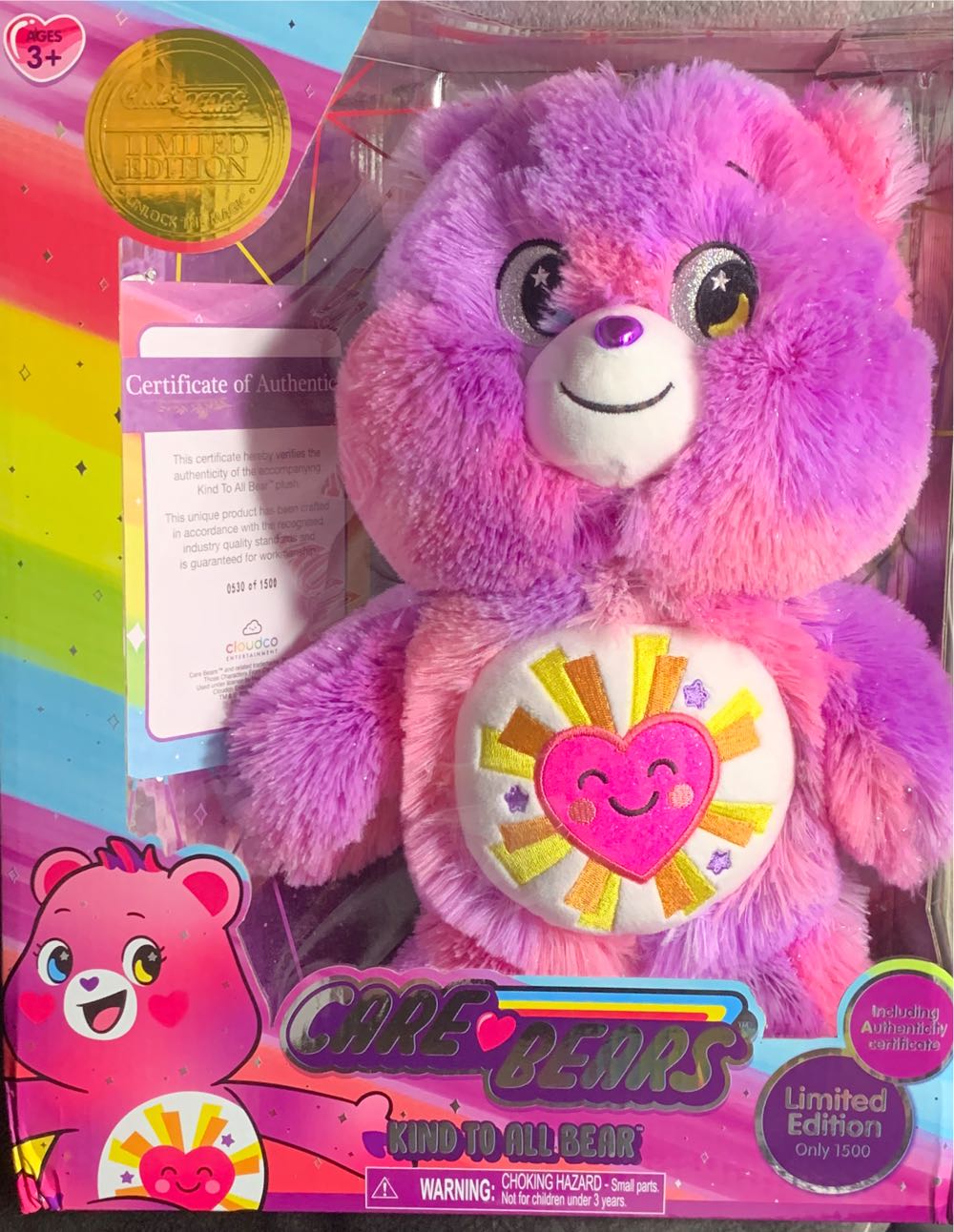 Care Bears Carebear Limited Edition Kind To All Bear Toy New  plush collectible [Barcode 840150249467] - Main Image 2