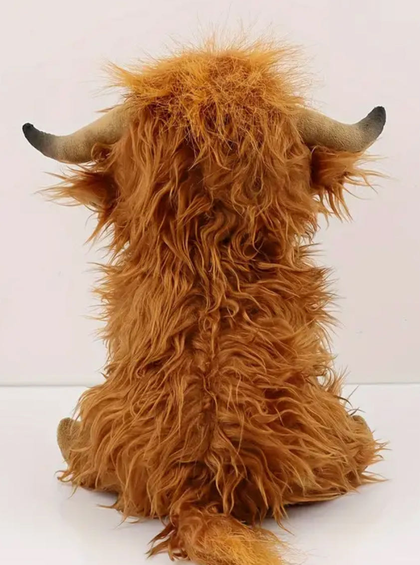 Molutian Cuddly 27CM/11’’ Highland Cow Plush Toy - Kyloe Stuffed Animal Dolls  (United States) plush collectible - Main Image 4