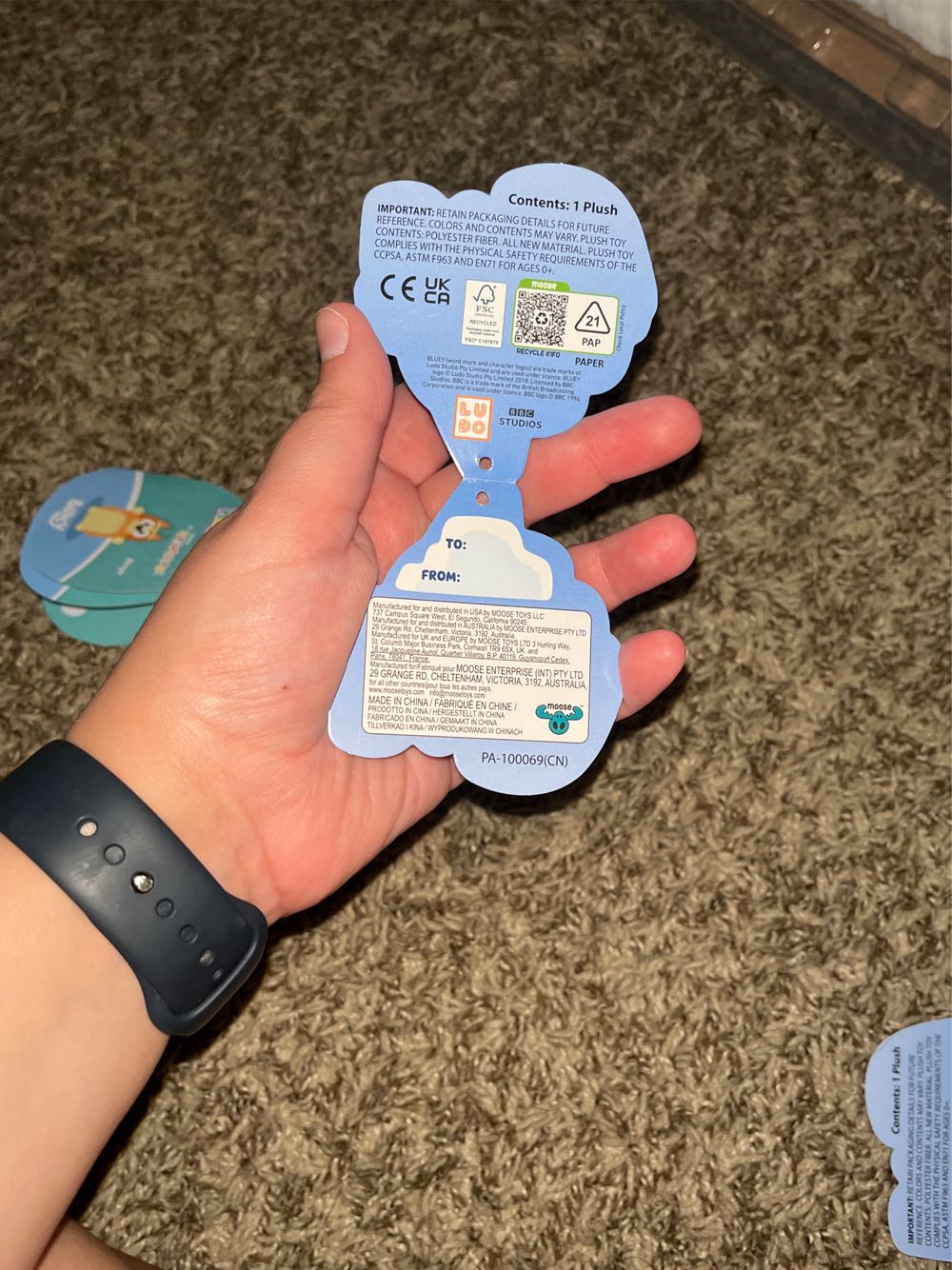 Bluey Friends Bluey 8” Tall Plush Soft And Cuddly  plush collectible [Barcode 630996130070] - Main Image 2