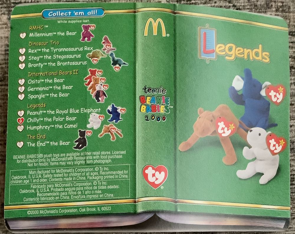 2000 McDonald’s #9 Chillt the Polar Bear  plush collectible - Main Image 2