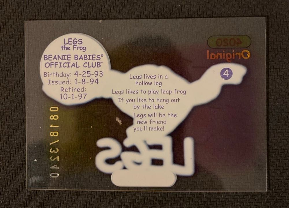 Trading Cards - Original 9 “Red” Cubbie The Bear  plush collectible - Main Image 2