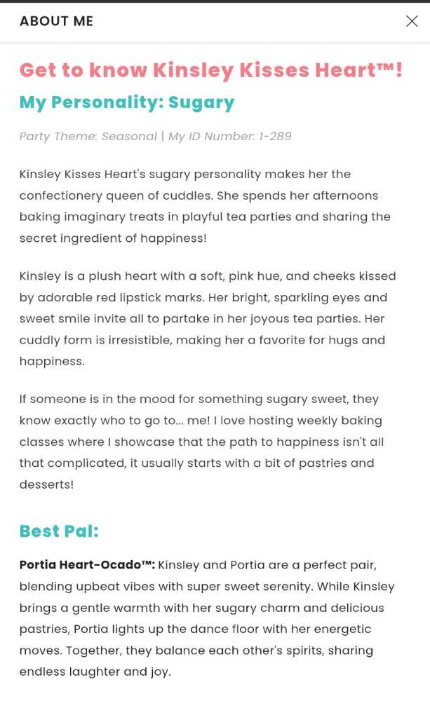 Kinsley Kisses Heart  plush collectible [Barcode 092943772465] - Main Image 2