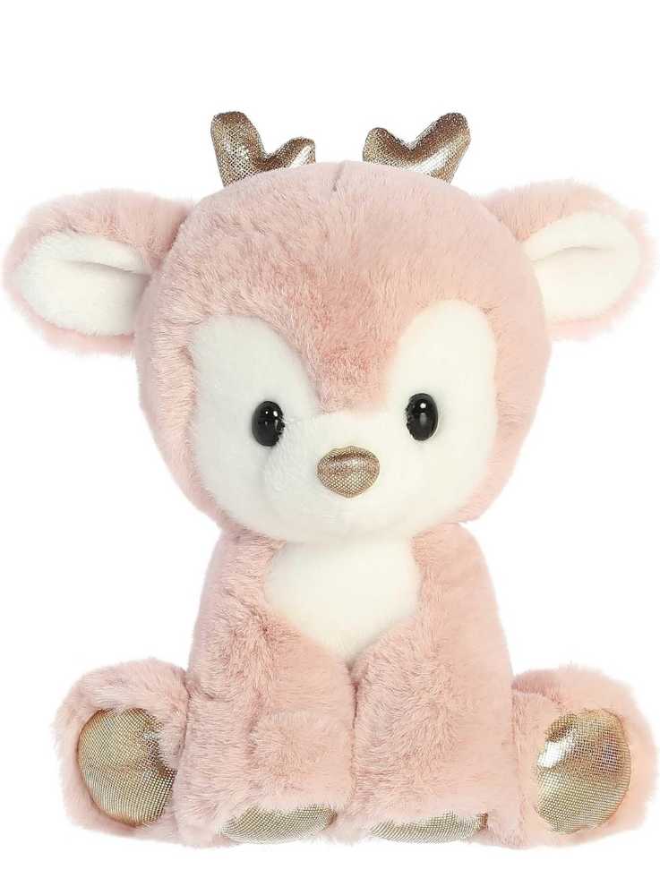 Aurora® Festive Holiday Dashing Reindeer™ Stuffed Animal - Rose Gold 8 In  plush collectible [Barcode 092943873568] - Main Image 1