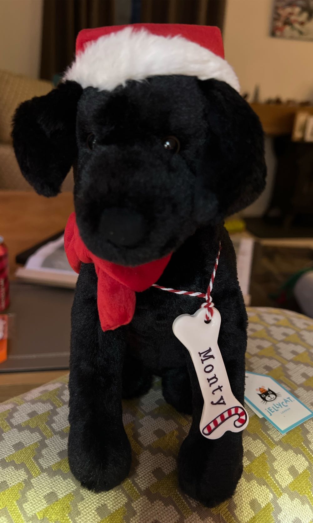 Pippa Labrador Red Bow Christmas Black Dog  (United Kingdom) plush collectible [Barcode 670983148220] - Main Image 2