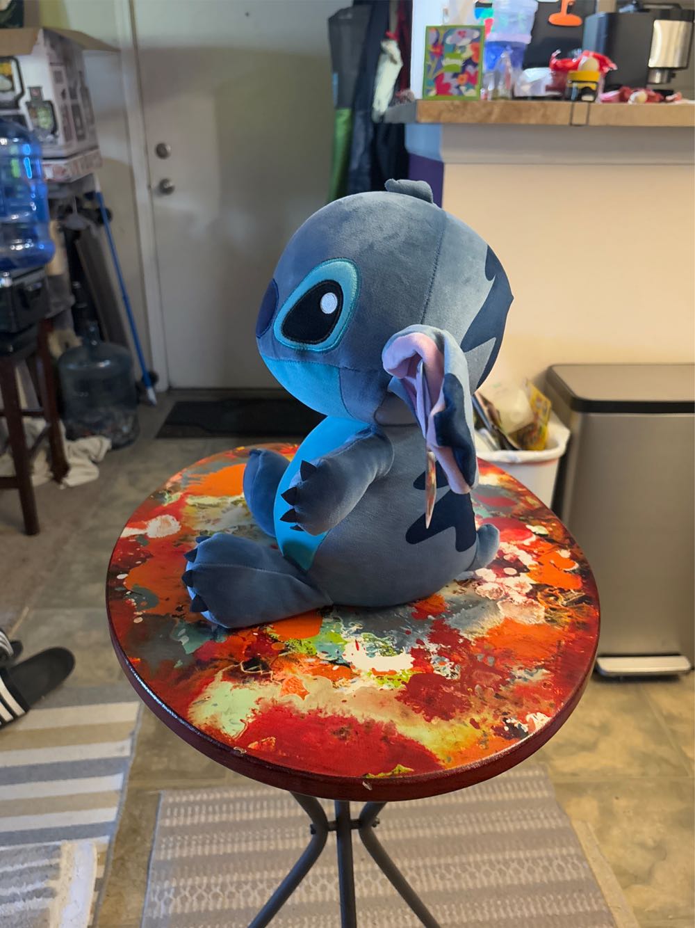 Disney Classics 14-inch Large Stitch Comfort Weighted Plush Stuffed Animal Blue Alien  plush collectible [Barcode 886144307140] - Main Image 2