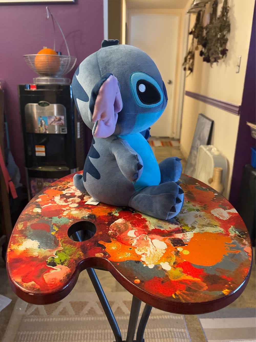 Disney Classics 14-inch Large Stitch Comfort Weighted Plush Stuffed Animal Blue Alien  plush collectible [Barcode 886144307140] - Main Image 3