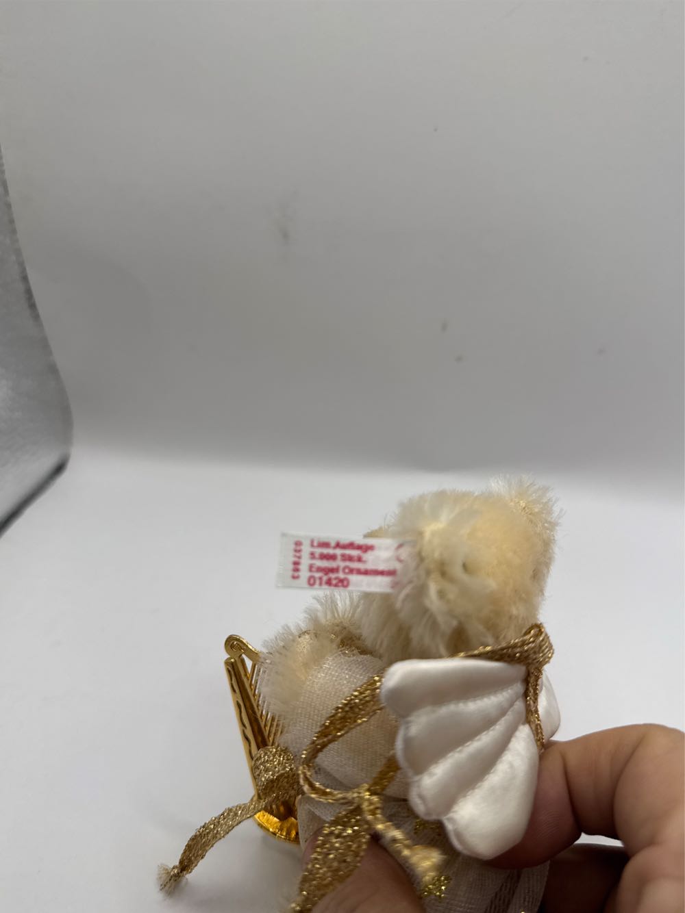Steiff Angel Lyre Ornament  plush collectible - Main Image 3