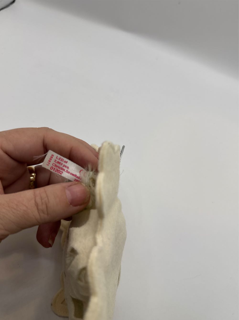 Stiff Snowflake Ornament  plush collectible - Main Image 3