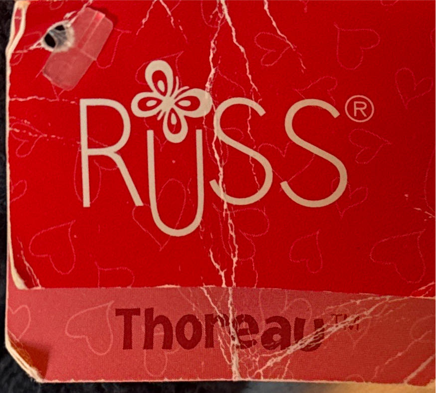 Russ Luv Pets Thoreau Black Stuffed Animal Beanbag Mini  plush collectible [Barcode 039915219207] - Main Image 3