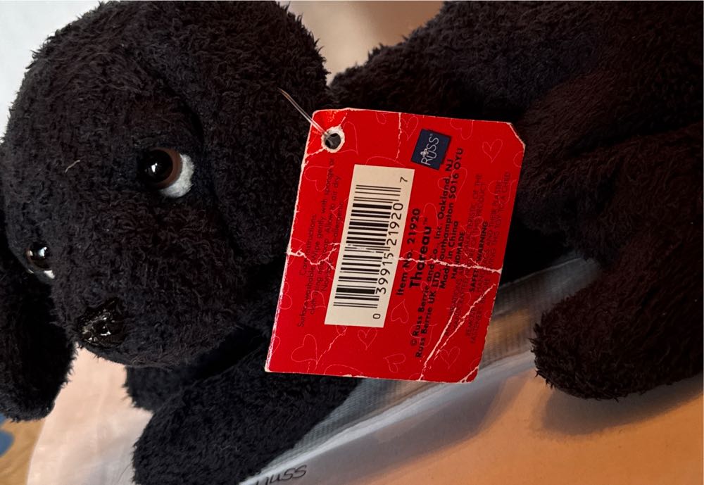 Russ Luv Pets Thoreau Black Stuffed Animal Beanbag Mini  plush collectible [Barcode 039915219207] - Main Image 4