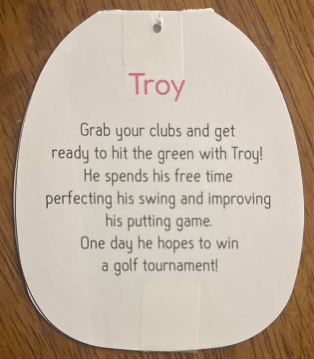 Troy 18” HugMees  plush collectible [Barcode 734689982714] - Main Image 2