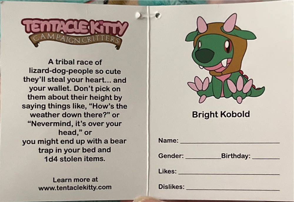 Bright Kobold  plush collectible [Barcode 788362397661] - Main Image 2