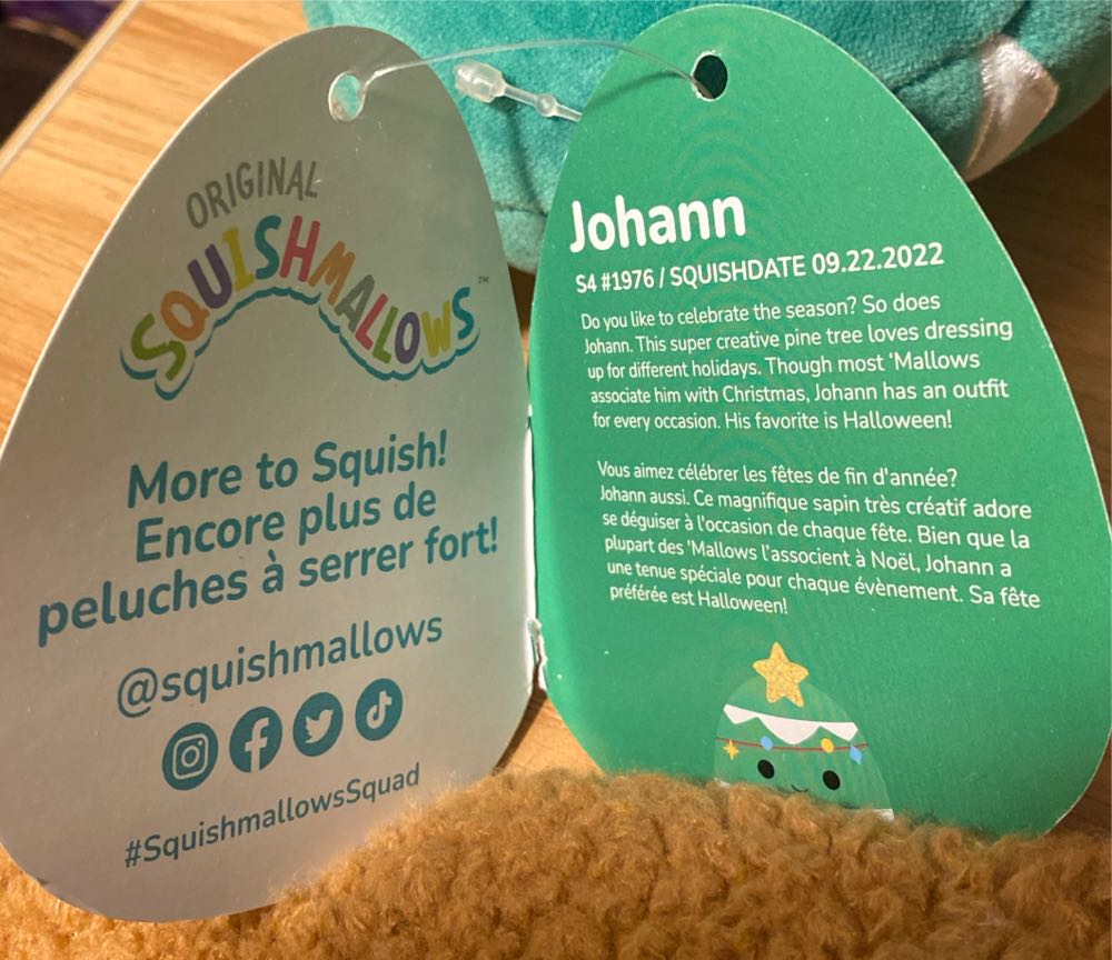 Squishmallows Johann The Christmas Tree 4” Christmas Holiday Winter Nwt  (United States) plush collectible [Barcode 196566381117] - Main Image 3