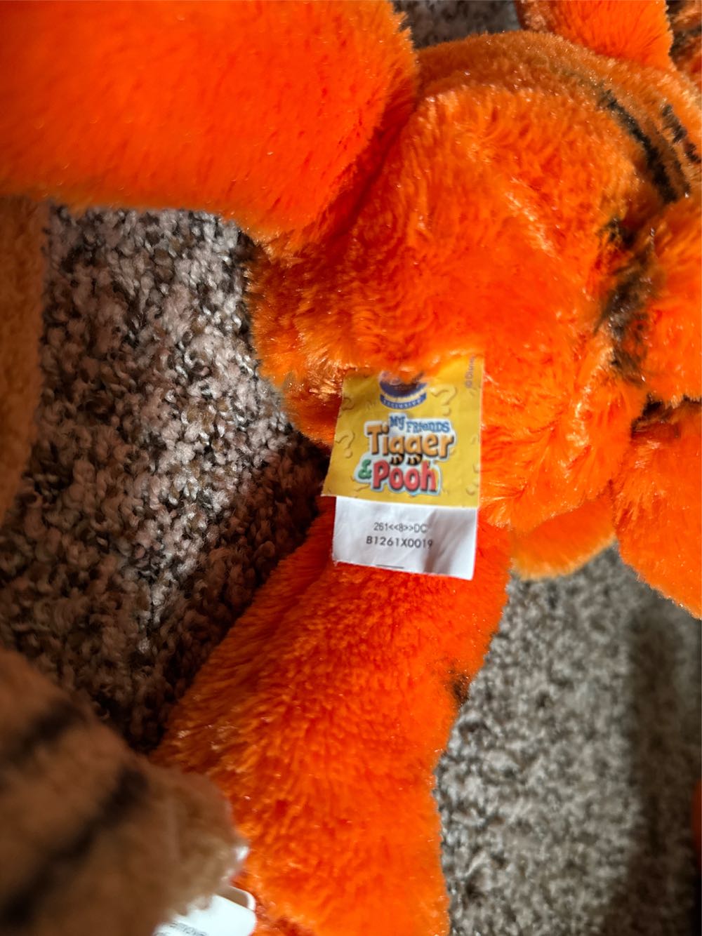 Store Authentic Disney Store Exclusive Original Authentic 13” Core Tigger Winnie The Pooh Tigger 15” Shaggy Fuzzy Winnie Pooh Tiger Stuffed Animal Toy My Friends  plush collectible [Barcode 494621200121] - Main Image 3