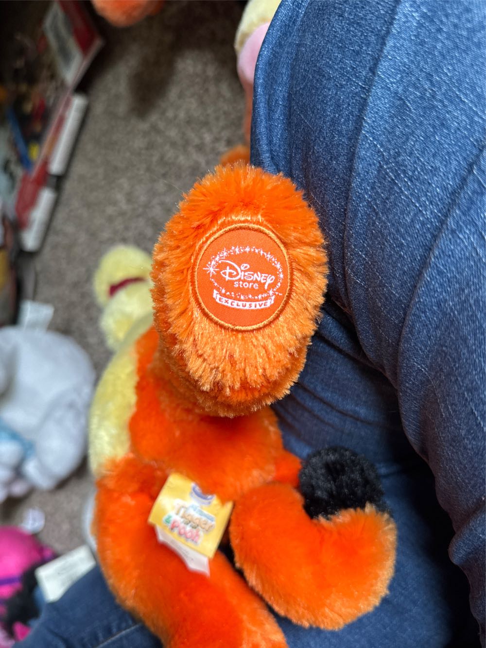 Store Authentic Disney Store Exclusive Original Authentic 13” Core Tigger Winnie The Pooh Tigger 15” Shaggy Fuzzy Winnie Pooh Tiger Stuffed Animal Toy My Friends  plush collectible [Barcode 494621200121] - Main Image 4