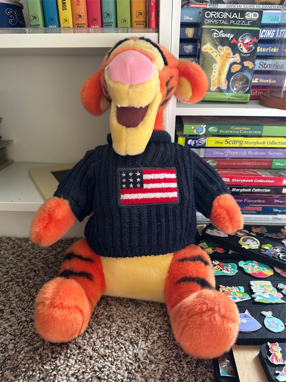 Disney Store Coiled Curled Tail Tigger Orange Soft Plush Stuffed Animal Toy 16”  plush collectible [Barcode 412037382378] - Main Image 2