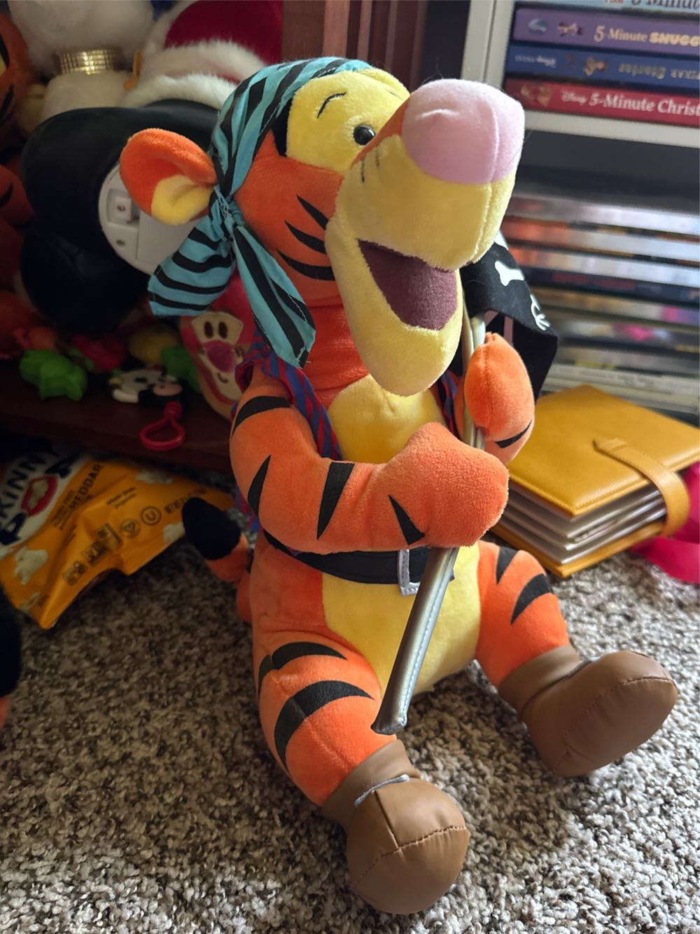 Disney Store Pirate Tigger Medium Plush Stuffed Animal W Tag 13” Pooh’s Friend  plush collectible [Barcode 489658200121] - Main Image 2