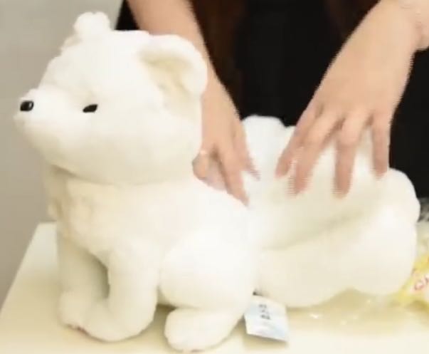 White Kitsune Nine-Tailed Fox  plush collectible - Main Image 2