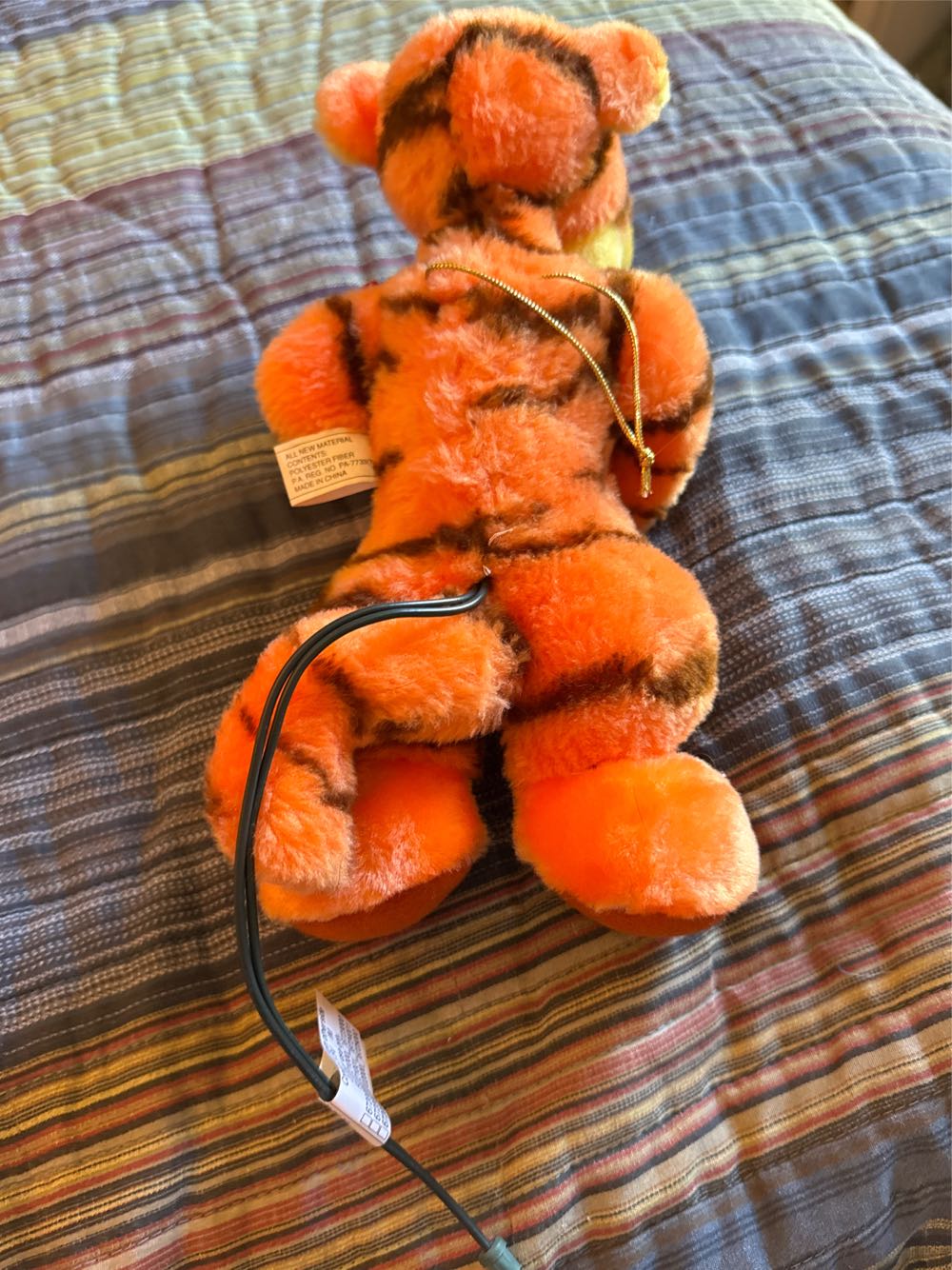 Electronic Christmas Tigger With Candy Cane  plush collectible - Main Image 2