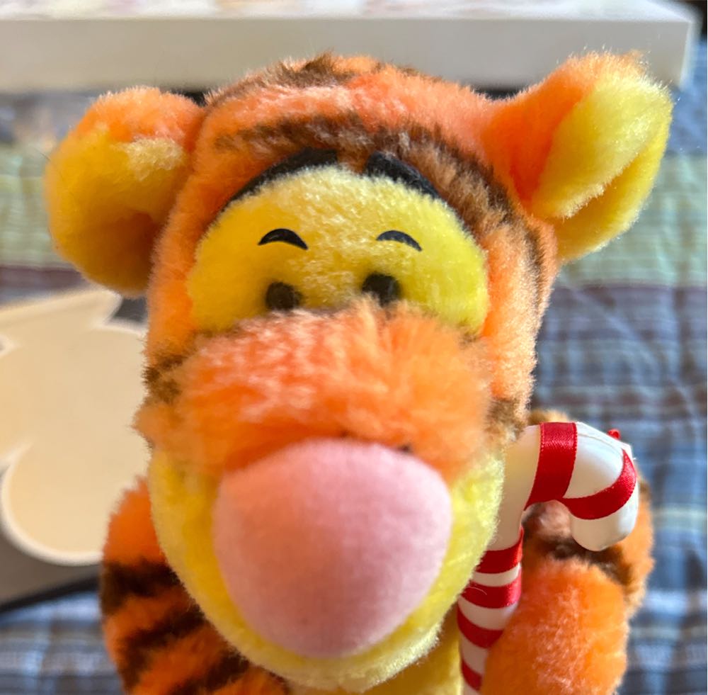 Electronic Christmas Tigger With Candy Cane  plush collectible - Main Image 3