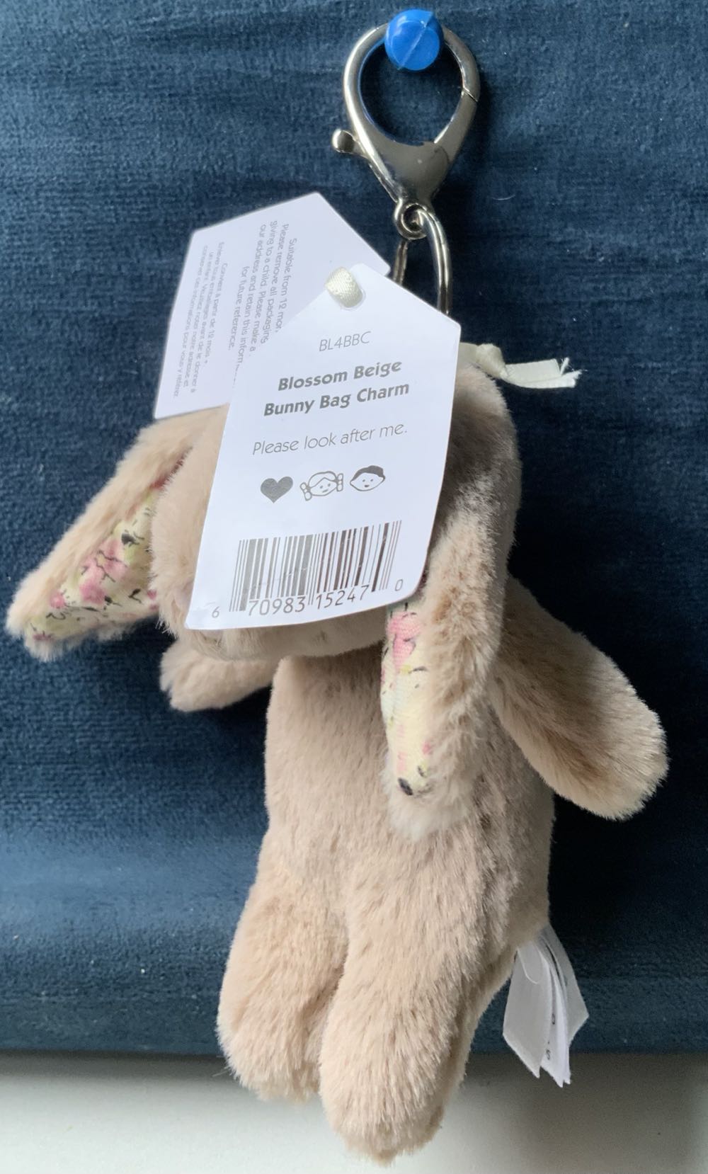Keyring Bunny Blossom Beige  plush collectible - Main Image 2