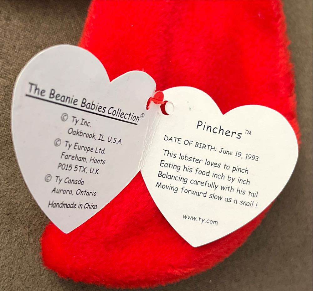 Pinchers The Lobster  plush collectible [Barcode 008421040261] - Main Image 2