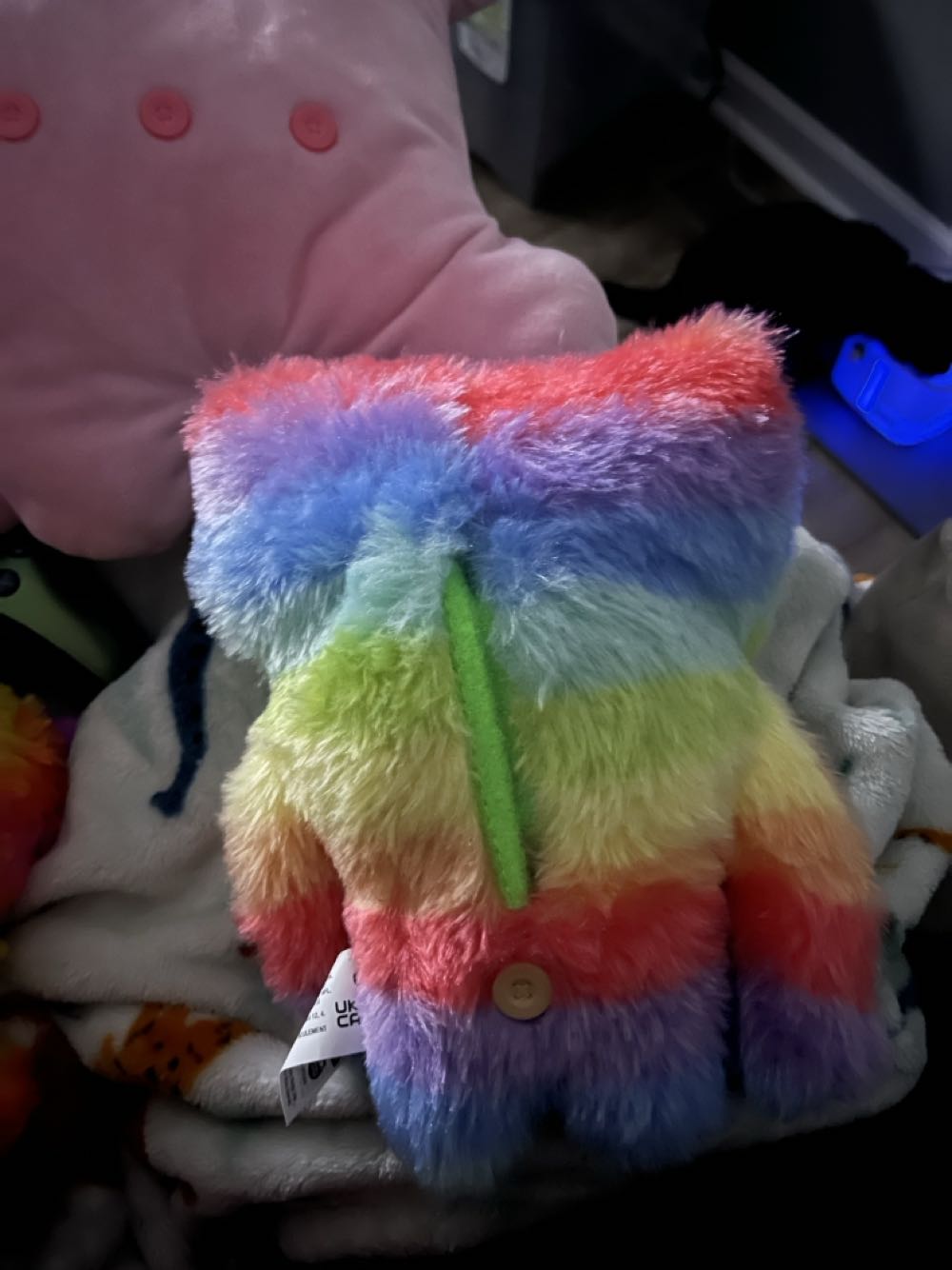 rainbow wide eyed weirdo fart face  plush collectible - Main Image 2