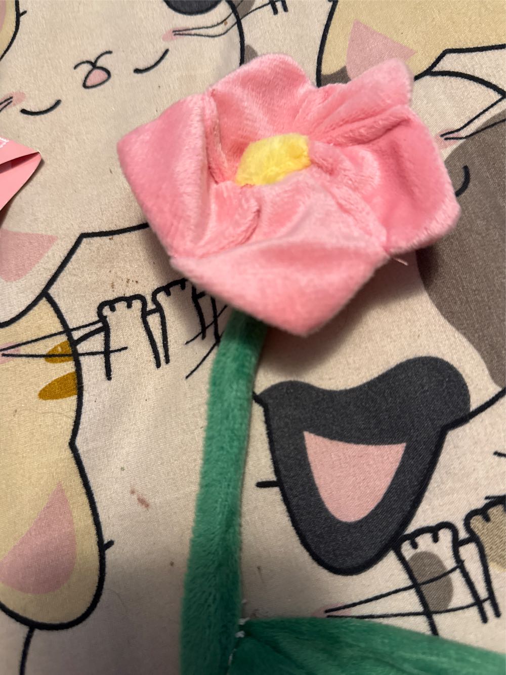 Cream Bunny With Rose