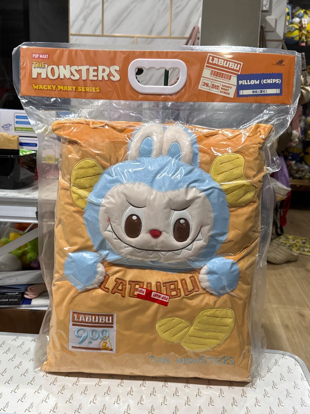 Pop Mart The Monsters Wacky Mart Series Chip Pillow  plush collectible [Barcode 6931571095123] - Main Image 2
