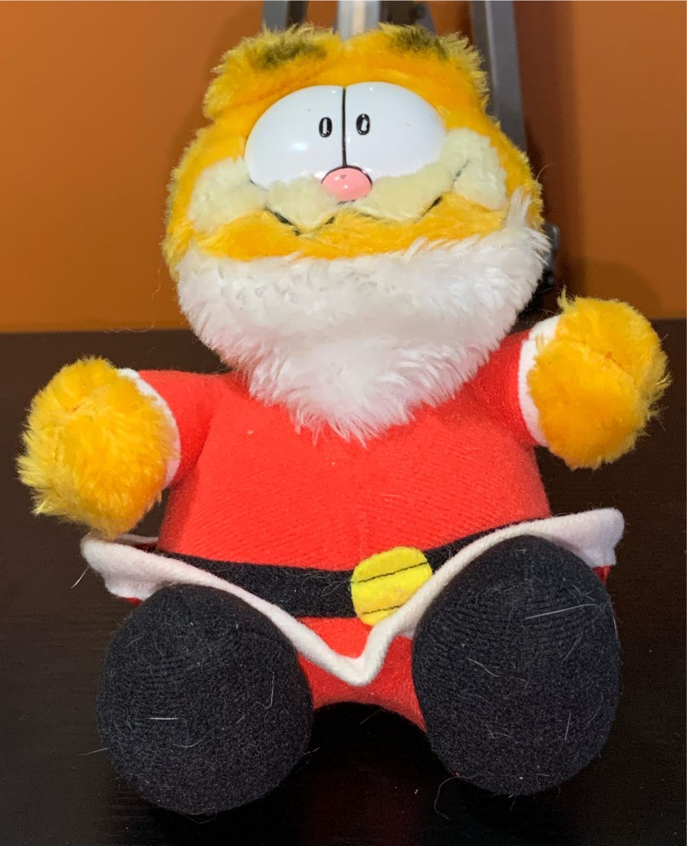 Snoopy Christmas Plush (Candy Cane Hat, Green Scarf)