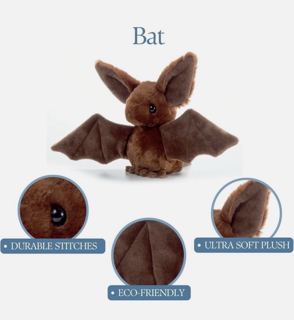 The Petting Zoo Bat Stuffed Animal   plush collectible - Main Image 2