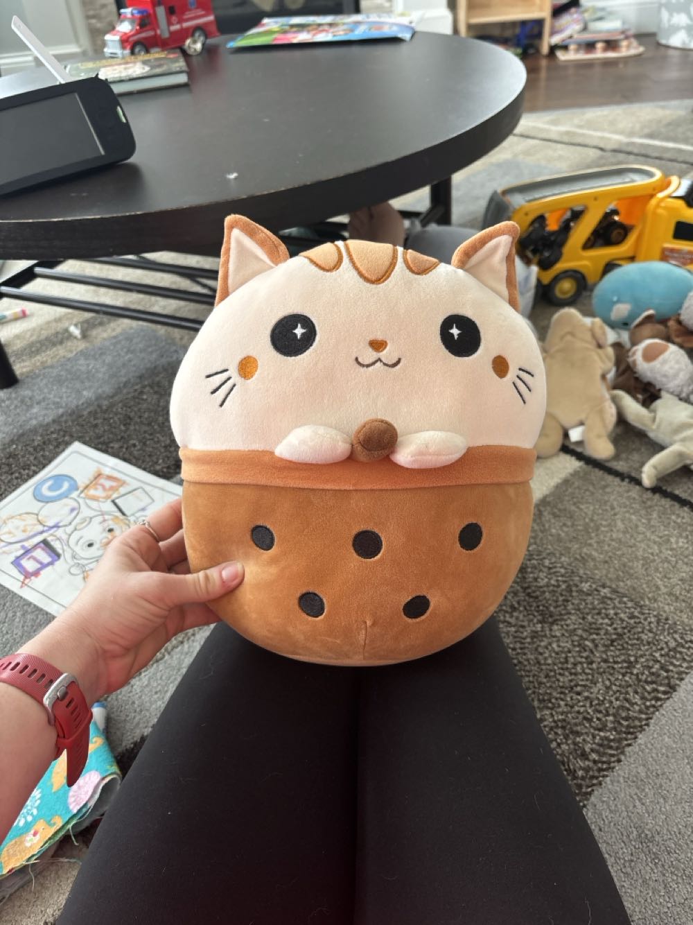 Pink Elephant Love You Rattle - Small