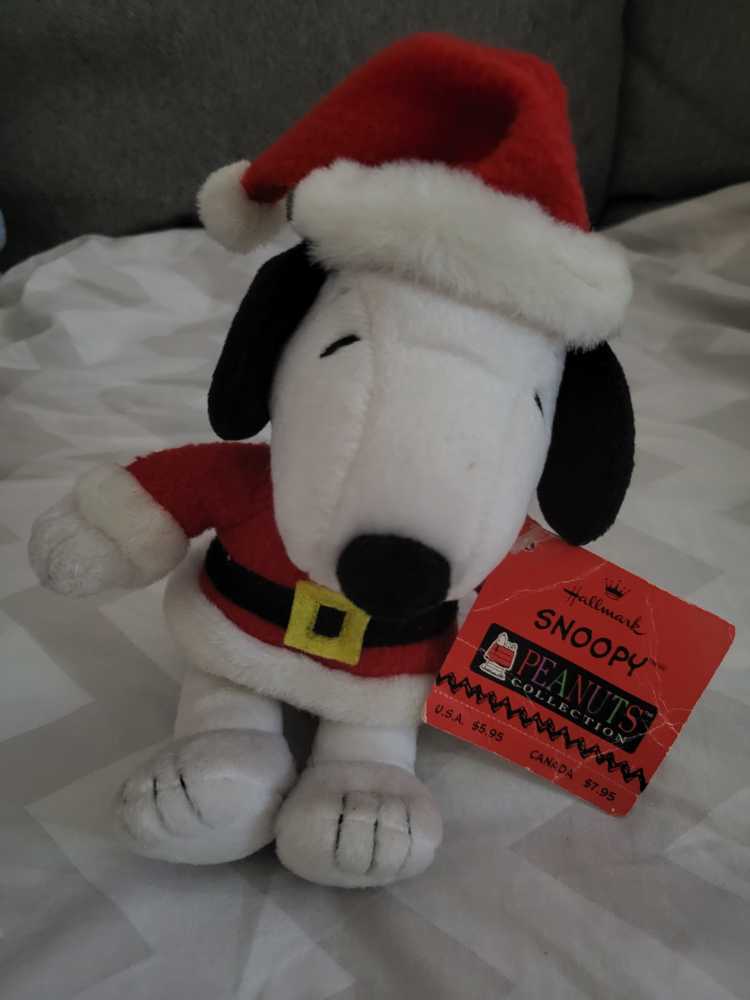 Hallmark Peanuts Collection Snoopy plush stuffed animal dressed in a Santa Claus costume.   plush collectible [Barcode 015012645873] - Main Image 3