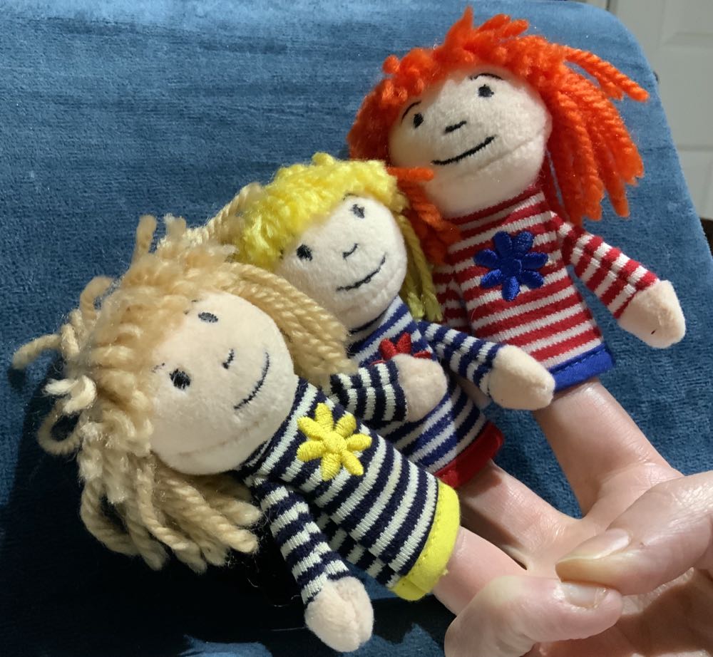 Finger Puppet Girl - Red Stripey Top  plush collectible - Main Image 2