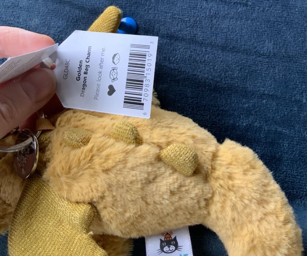 Keyring Dragon Golden  plush collectible - Main Image 2