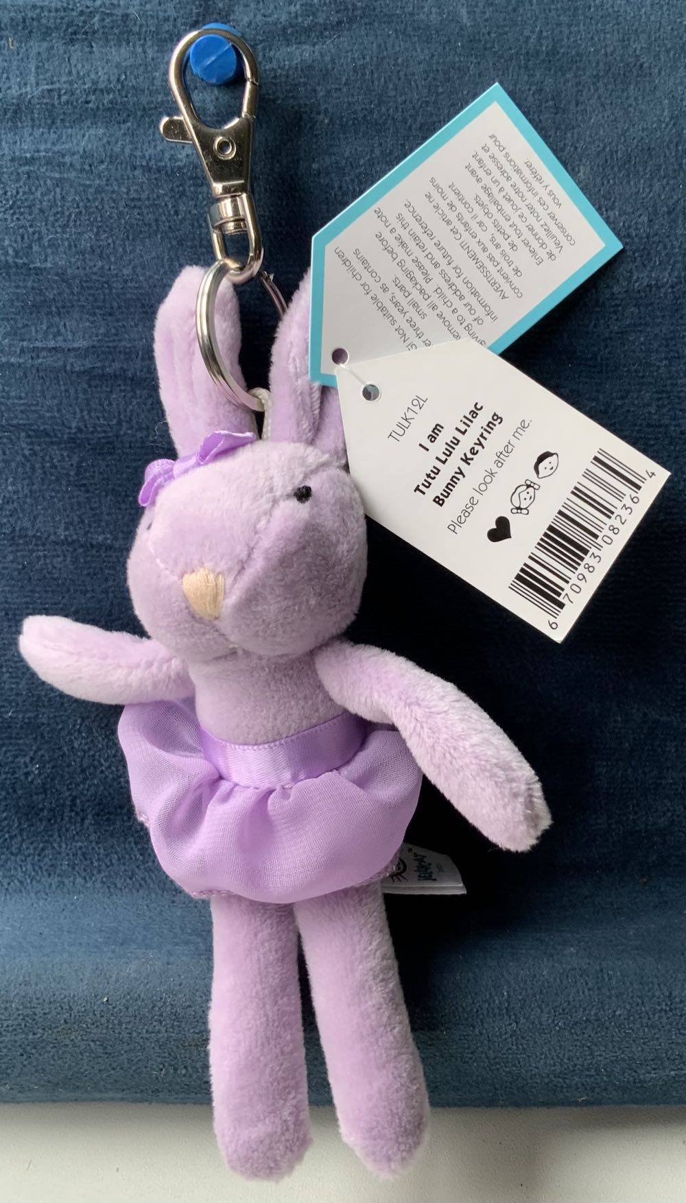Keyring Bunny Lulu Tutu Lilac  plush collectible - Main Image 2