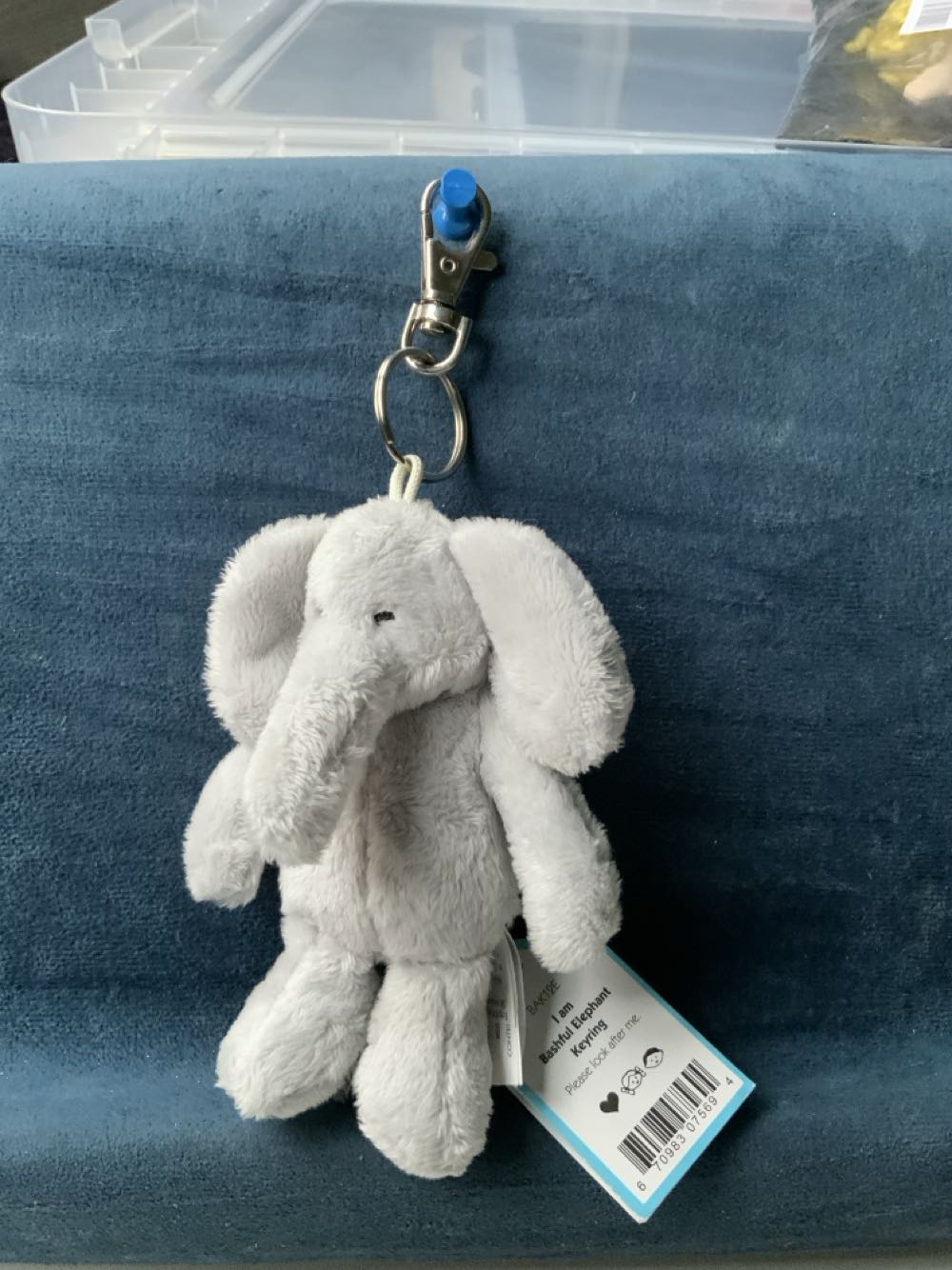 Keyring Bashful Elephant  plush collectible - Main Image 2