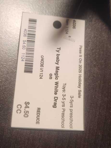 Magic The Dragon TY  plush collectible - Main Image 3