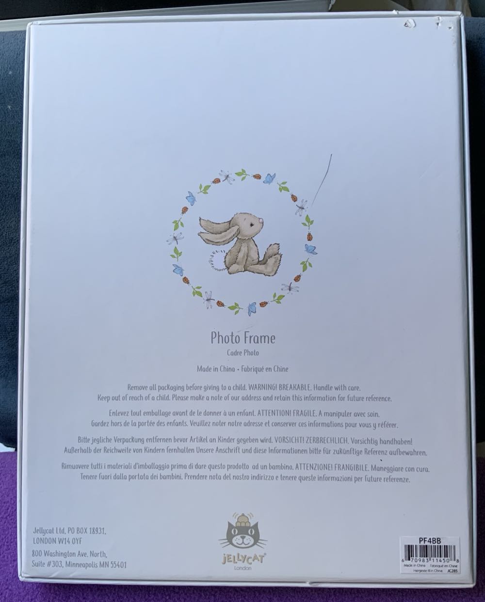 Ceramic Photo Frame - Bashful Bunny  plush collectible - Main Image 3