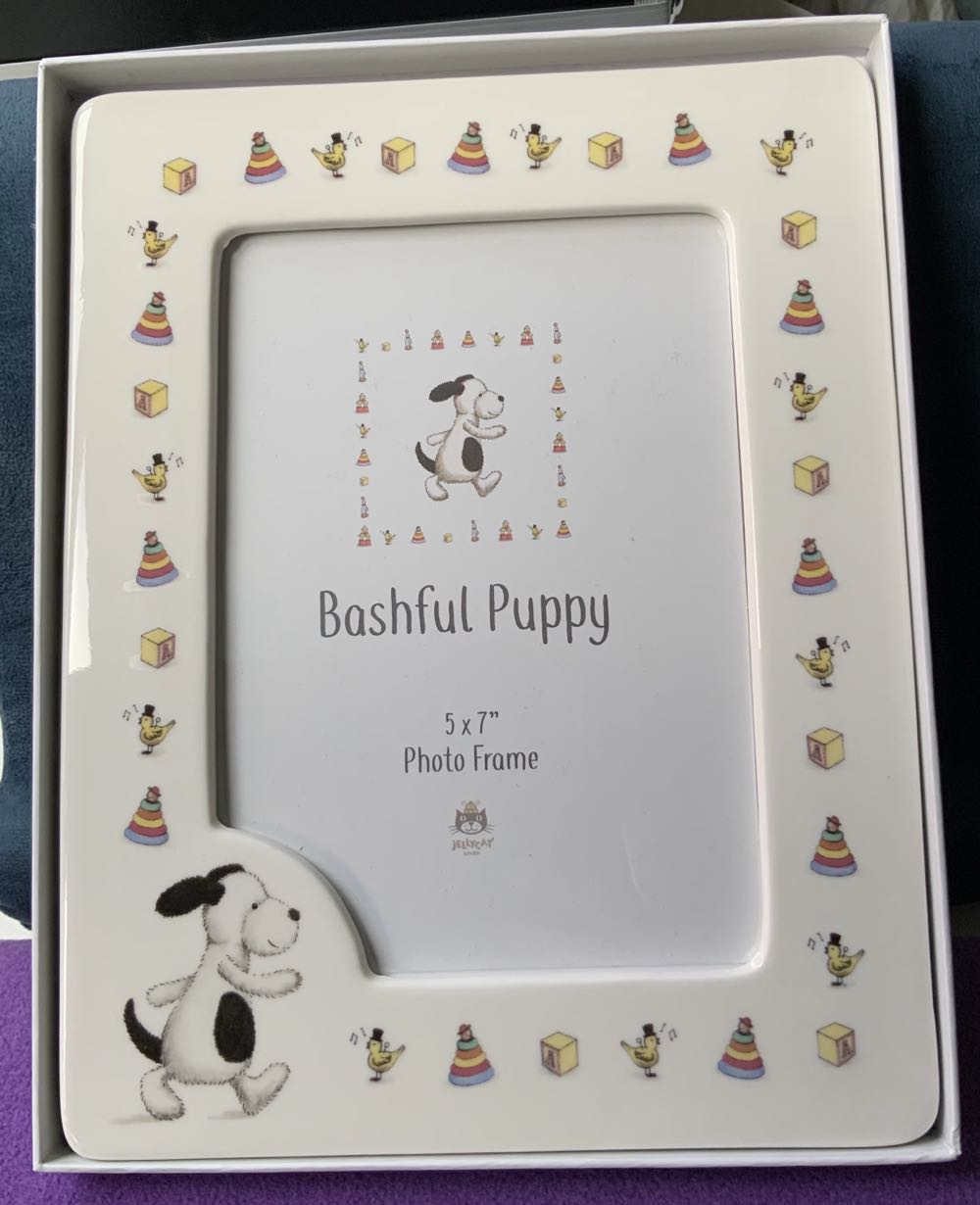 Ceramic Photo Frame - Bashful Puppy  plush collectible - Main Image 2