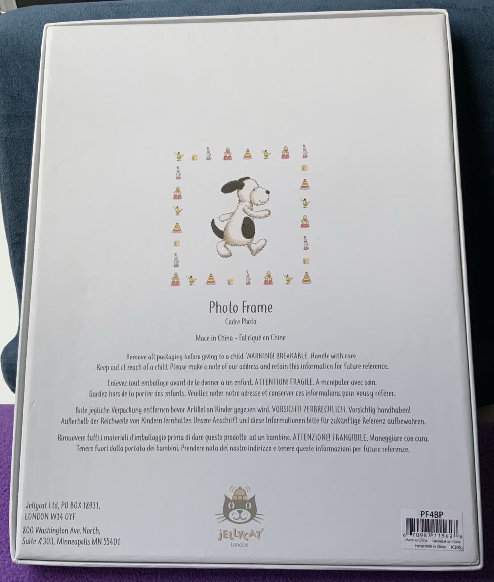 Ceramic Photo Frame - Bashful Puppy  plush collectible - Main Image 3