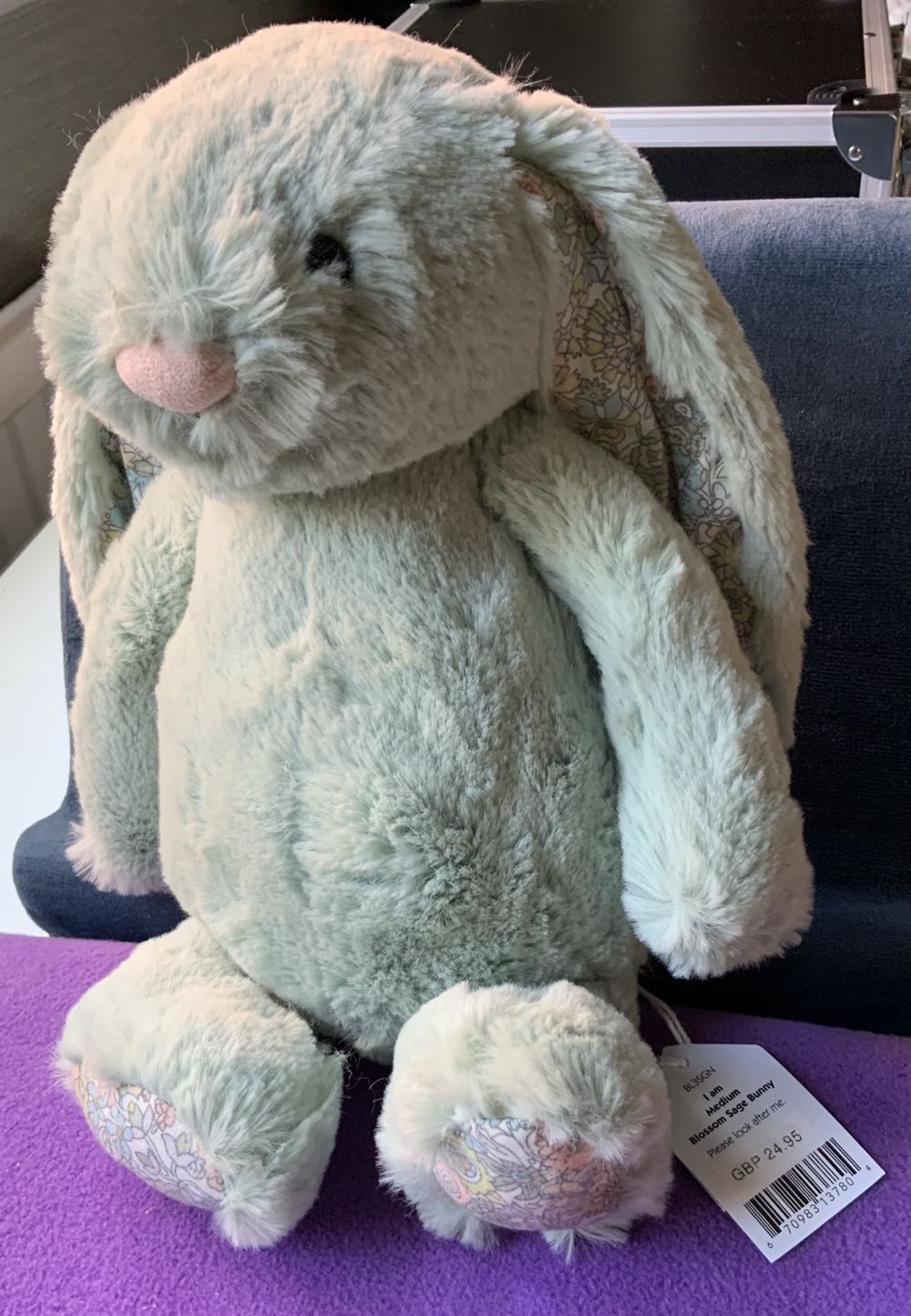 Blossom Bunny - Sage  plush collectible - Main Image 2