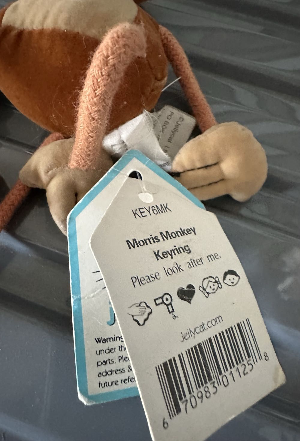 Keyring Dingly Dangly Morris Monkey  plush collectible - Main Image 2