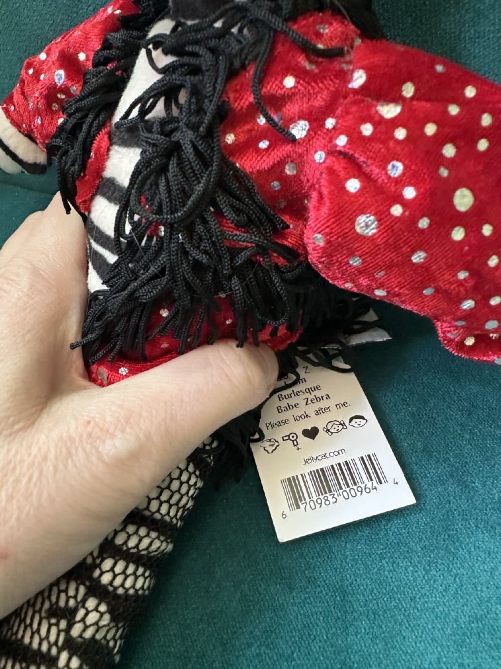 Burlesque Babe Zebra  plush collectible - Main Image 2