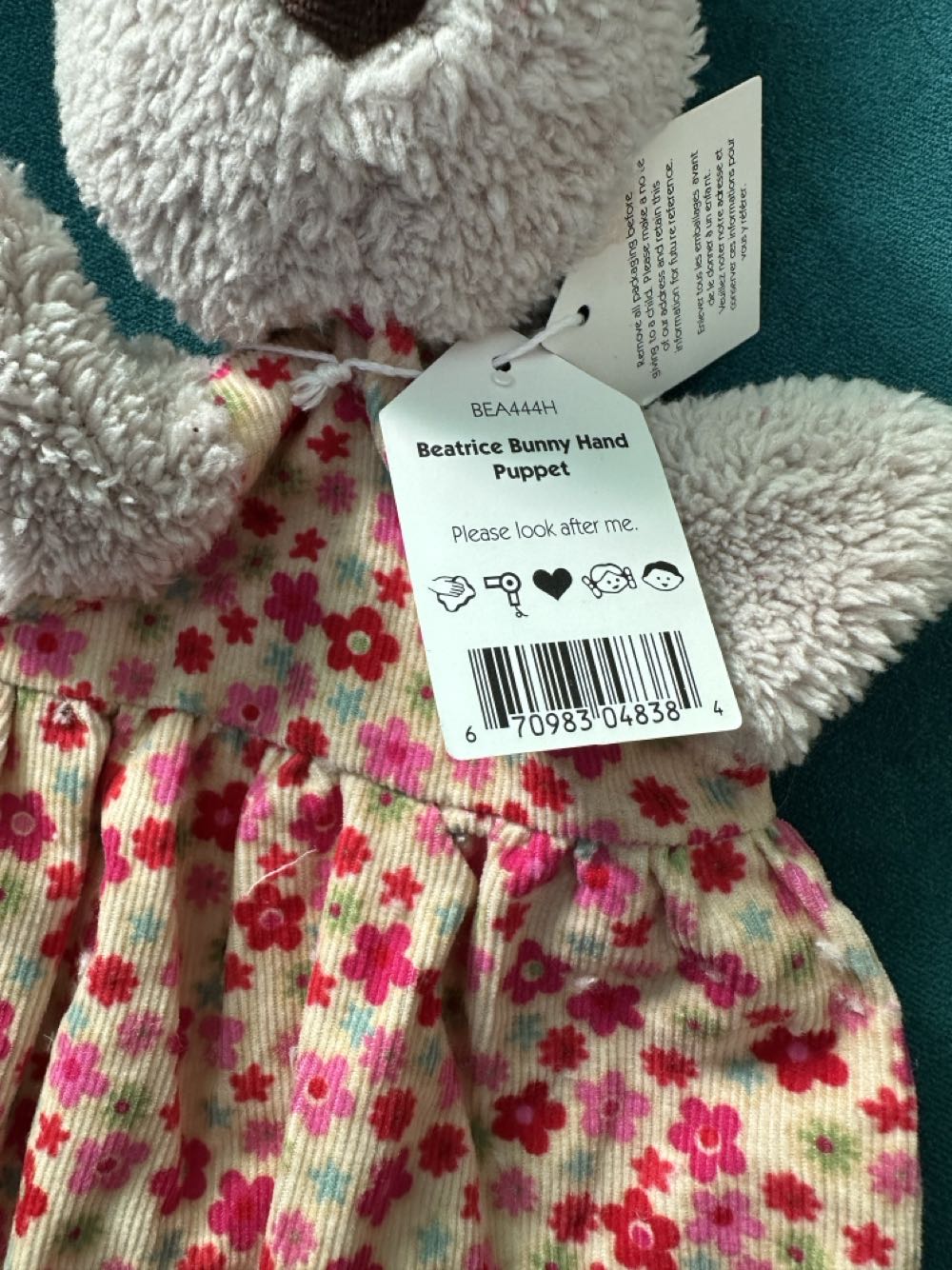 Floral Friends - Beatrice Bunny Hand Puppet  plush collectible - Main Image 3